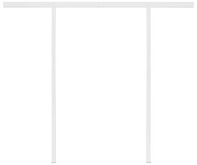 krémszínű kézzel kihúzható LED-es napellenző 3,5 x 2,5 m