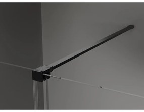 Mexen Velar, tolóajtós zuhanykabin 90 x 120 cm, 8 mm-es matt üveg, fekete matt, 871-090-120-31-70