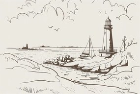 Design fotótapéta Flizelin falra Tengerparti tájkép 104x70 Ragasztó