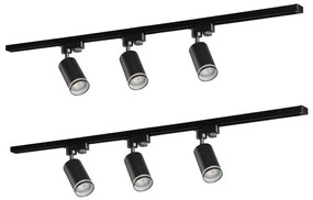 Spotlámpa sínrendszerhez PÁRIZS 6xGU10/10W/230V +2x1 m sín rendszer