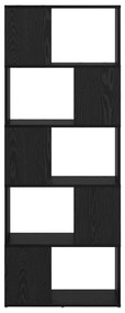 könyvespolc Fekete tölgy Szerelt fa 60 x 24 x 155 cm