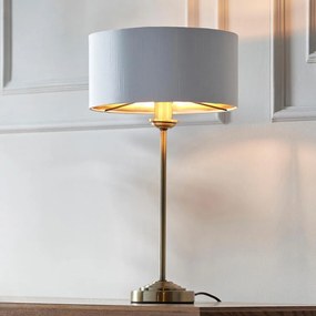 Endon modern asztali lámpa highclere antik sárgaréz fehér end104054