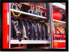Poszterek keretben 40x30 Tűzoltó tömlők Kocsi