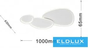 UNIVERSO mennyezeti lámpa 100w 8000lm CCT 1000×630×65mm IP20 fehér