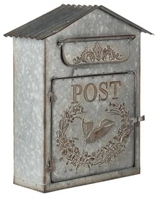 Vintage fém postaláda szürke Post galamb