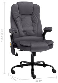 sötétszürke bársony masszázs irodaszék