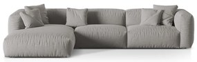 Világosszürke moduláris sarokkanapé (bal oldali) Martina – Micadoni Home