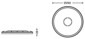 Briloner 3391-014 - LED Mennyezeti lámpa FREE LED/18W/230V á. 29 cm