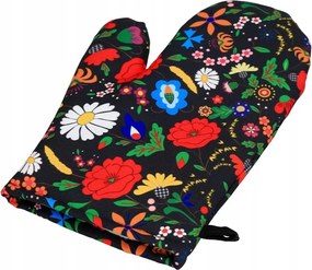 Folk Konyhai Kesztyű Macska Mintás -fekete