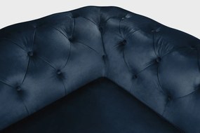 Oxford Chesterfield Kihúzhatós kanapé, 88x216x75 cm, 3 személyes, sötétkék