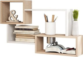 Fali polc 87x18x54cm fekete FUR1961-3