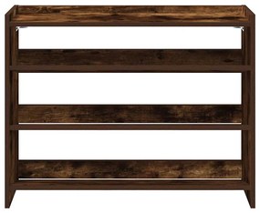 füstös tölgy színű szerelt fa cipőtartó 80x25x62 cm