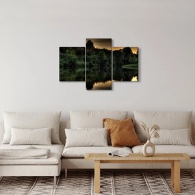 A tó képe az erdő mellett (90x60 cm)