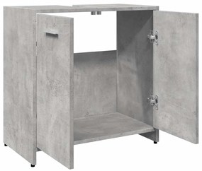 Fürdőszoba mosdószekrény beton szürke 60x33x60 cm Gépelt fa