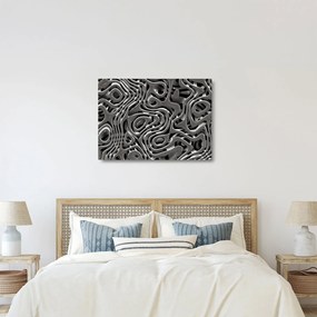Üveg kép - Fémes absztrakció (70x50 cm)