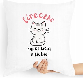 Ajándék Párna Lányodnak Szuper Cica Vagy, fényképes nyomattal