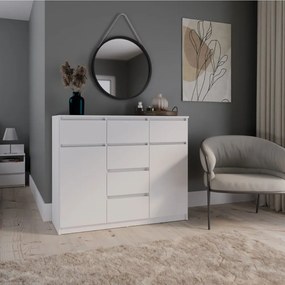 2D6S fiókos szekrény, 120x100x40 cm, fehér