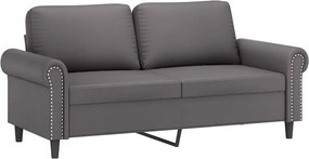 vidaXL 2 személyes szürke műbőr kanapé 140 cm