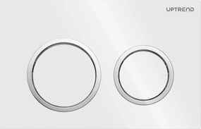 Wc Öblítő Gomb Fehér Fényes Yosemite UP006 kétrészes