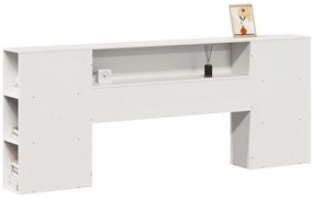 fehér tömör fenyőfa fejtámla tárolóval 180 cm