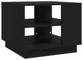 fekete szerelt fa dohányzóasztal 55 x 55 x 43 cm