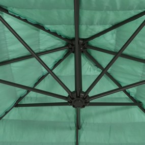 zöld kerti napernyő acél rúddal 300 x 200 x 250 cm