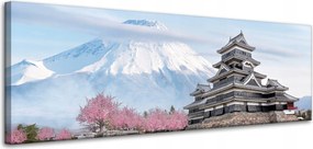 Vászonkép Természet Házikó a Fudzsinál 120X40 cm