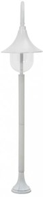 fehér alumínium kerti állólámpa, E27, 120 cm