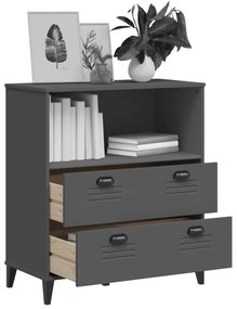 VIKEN antracitszürke szerelt fa könyvszekrény 80 x 40 x 90 cm