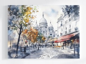 Canvas Vászonkép Párizs Montmartre Sacre Coeur Bazilika Cafe 100x75