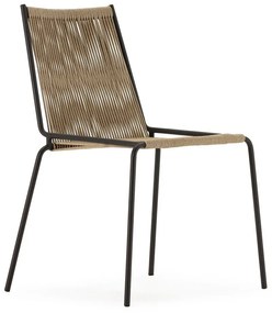 Bézs fém rakásolható étkezőszék szett 2 db-os Emily – Marckeric