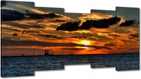 Vászonkép 150x80 Naplemente a tengerparton