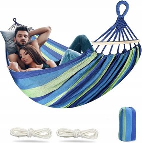 XXL Kerti Függőágy Kétszemélyes Pamut 260x160cm