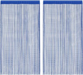 vidaXL 2 db kék zsinórfüggöny 100 x 250 cm