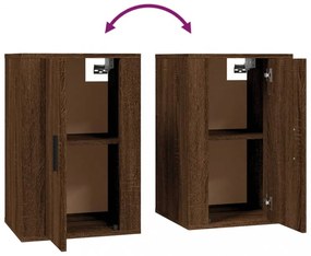 vidaXL 3 részes barna tölgy színű szerelt fa TV-szekrényszett