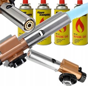 Gázégő Öntöttvas Kartus 4x Gáz Forrasztópáka Szivargyújtó Lutlampa Hőlégfúvó