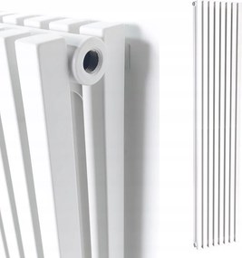 Dekorációs radiátor függőleges panel Sqd 1800x360 fehér közép aljzat