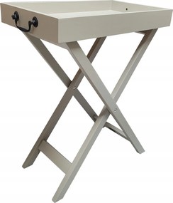 Fa asztal tálcával 70 cm