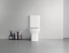 CERANO - WC kombi Hugo, keret nélküli + UF ülés - fényes fehér, CER-CER-538759