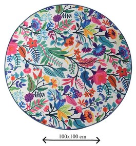 Wild Garden Circle fürdőszobai kilépő, ø 100 cm - Foutastic