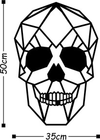 Skull fém fali dekoráció, 35×50 cm