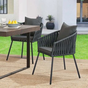 Juskys Fém fotel 2 darabos - antracit