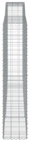 8 db íves horganyzott vas gabion kosár 400x50x220/240 cm