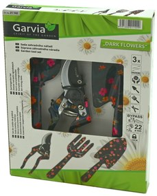 Garvia Dark Flowers kerti szerszámkészlet 3db