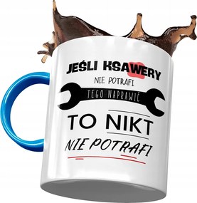 Kék Bögre Xavér Férj Kolléga Ajándék Nyomtatott Fotóval