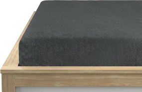 MOLTON fleece gumis lepedő antracit 90 x 200 cm