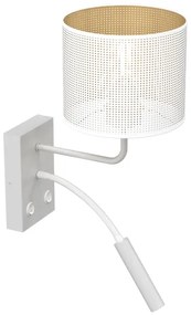Fali lámpa LOFT SHADE 1xE27/60W+1xG9/8W/230V fehér/arany