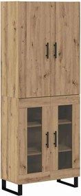 vidaXL Magasfiú 2 pcs Artisan tölgy 69,5 x 34 x 180 cm