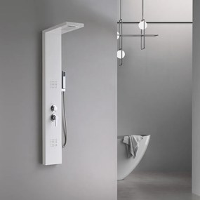 Luxus hidromasszázs zuhanypanel modern fürdőszobába – Malaga White hidromasszázs zuhanypanel