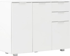 vidaXL magasfényű fehér tálalószekrény 107x35x80,5 cm